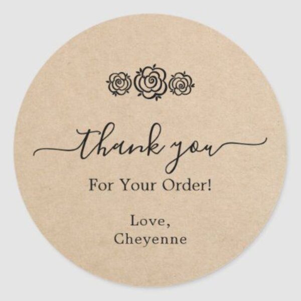 Kraft paper sticker